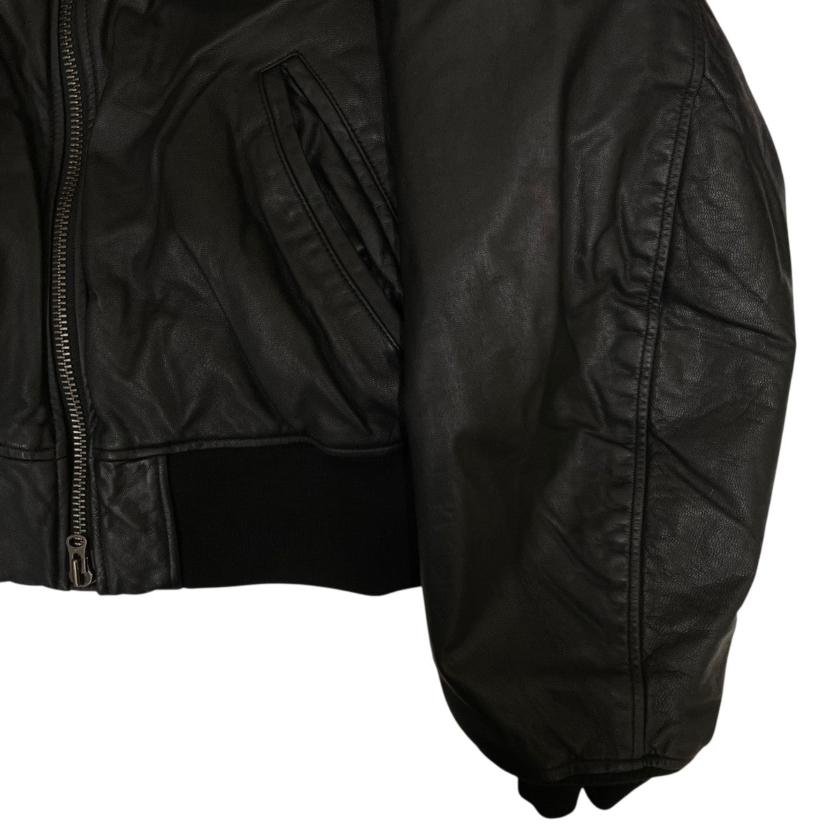 ゴートレザー ボンバーブルゾンMA-1ジャケット25011600551030