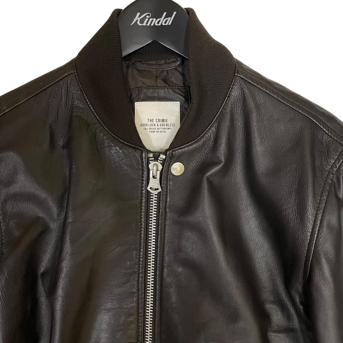 LAMB LEATHER BOMBER JACKETラムレザーボンバージャケットCR1 02B5 JK07