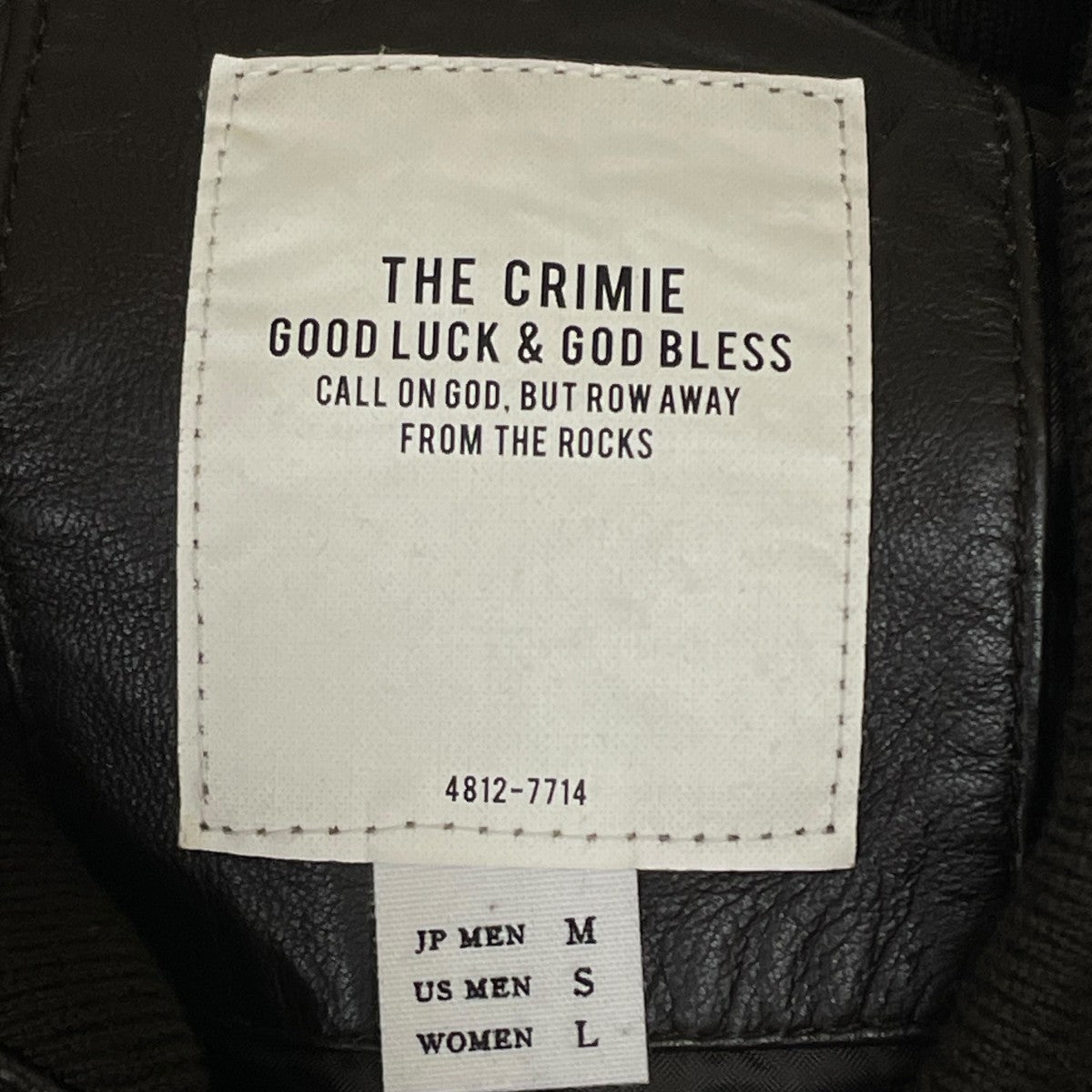 LAMB LEATHER BOMBER JACKETラムレザーボンバージャケットCR1 02B5 JK07