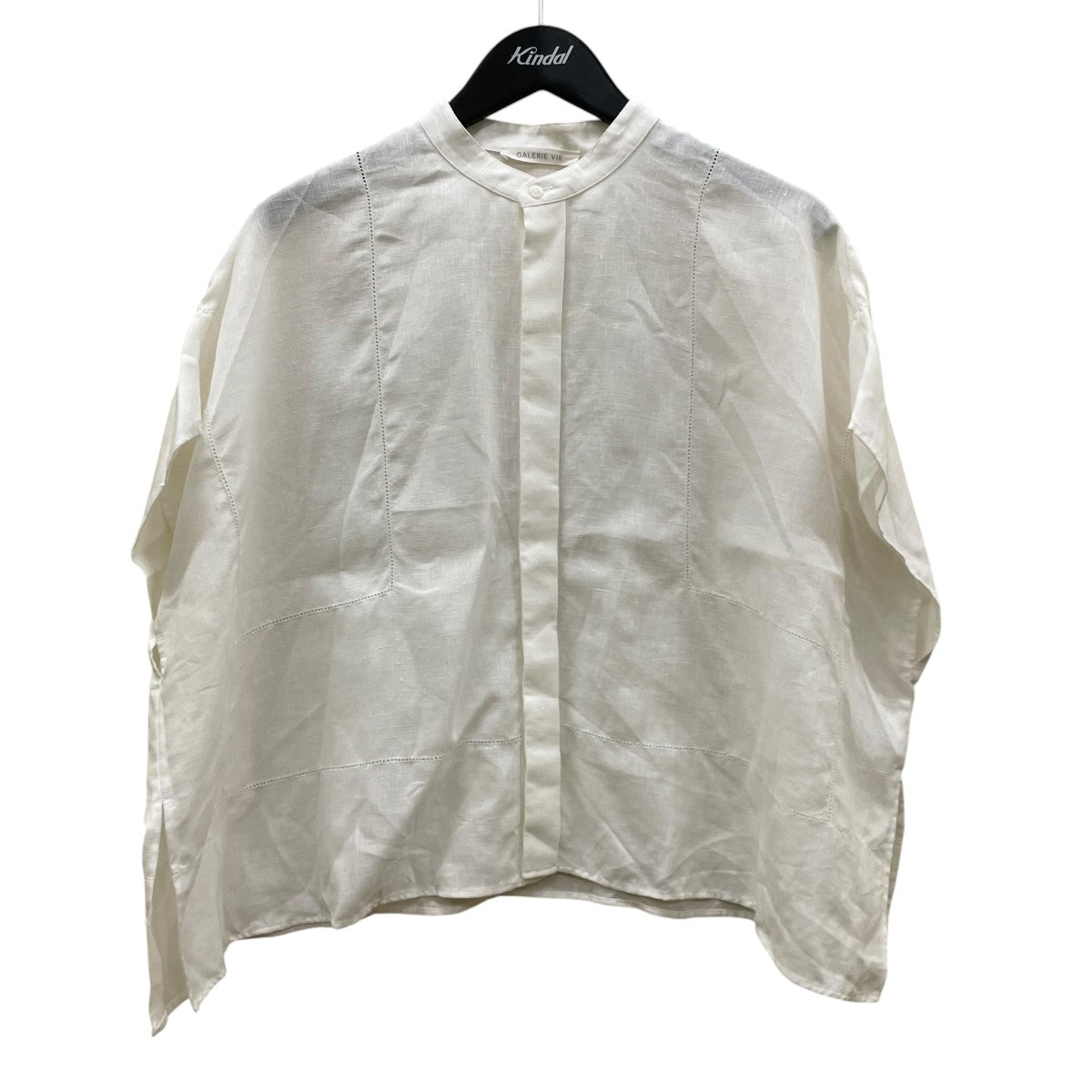 GALERIE VIE フレンチリネン スタンドカラーシャツ半袖シャツ23015101701 古着・中古-1枚目のアイテム画像
