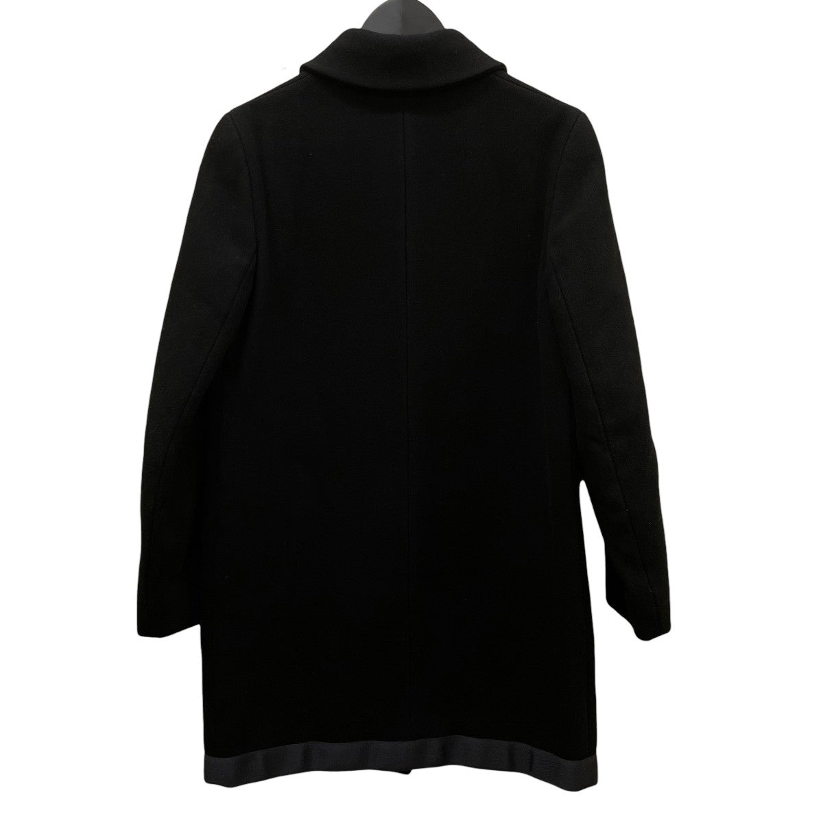 美品 miu miu スパンコール装飾 ステンカラーコート 38 ブルー 冬の