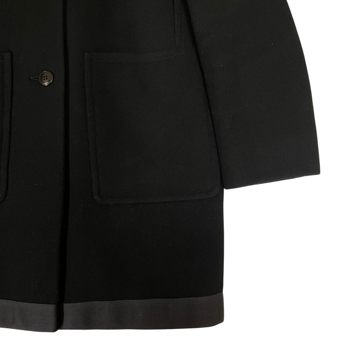 希少 美品 MIU MIU ウール Aライン デザイン ステンカラーコート 40 希少 MIU MIU 上質 ウール Aライン フーデッドステンカラーコート 40