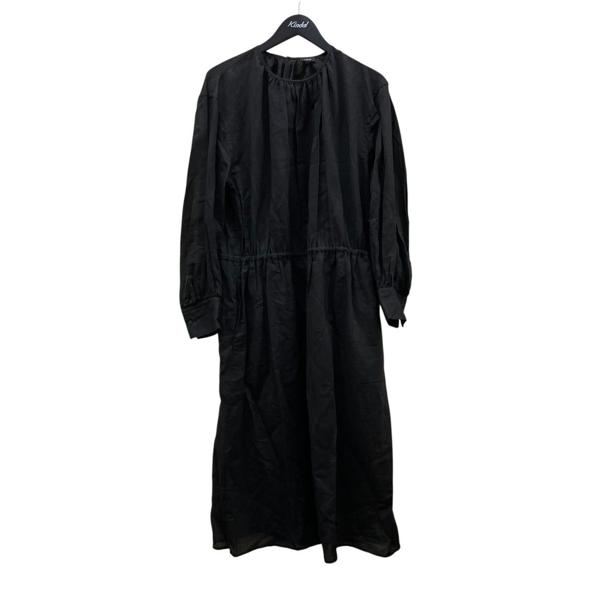 LOEFF C L ボイル カフタン ワンピースウエストドローストリングワンピース 長袖ワンピース88262420031 古着・中古-1枚目のアイテム画像