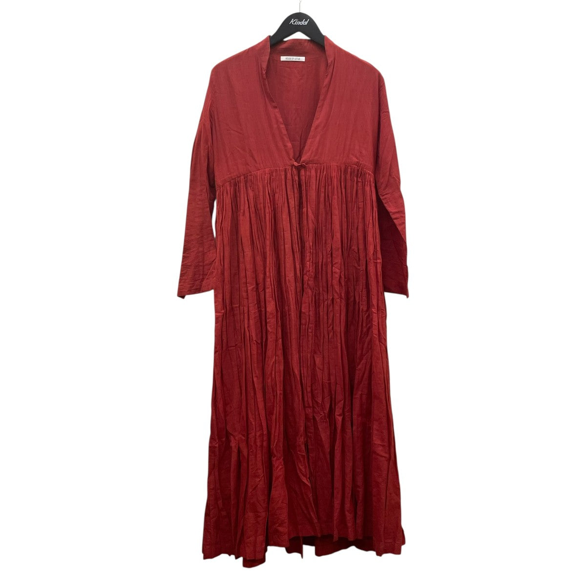 ギャザードレス マキシ丈ワンピース コットン100％10121-71-602