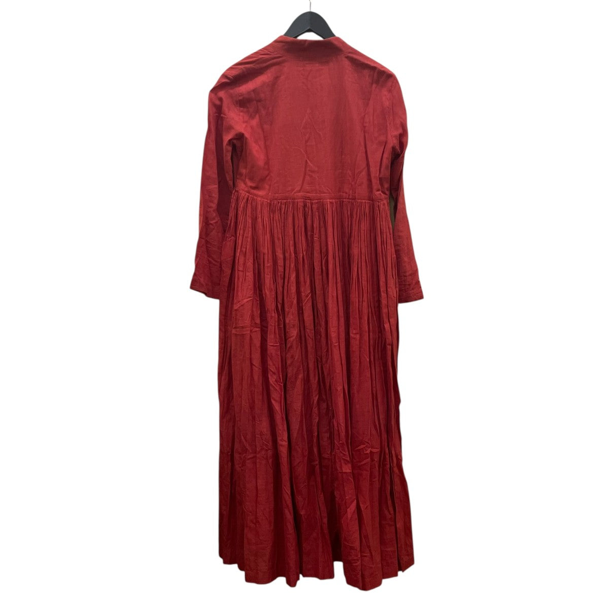 ギャザードレス マキシ丈ワンピース コットン100％10121-71-602