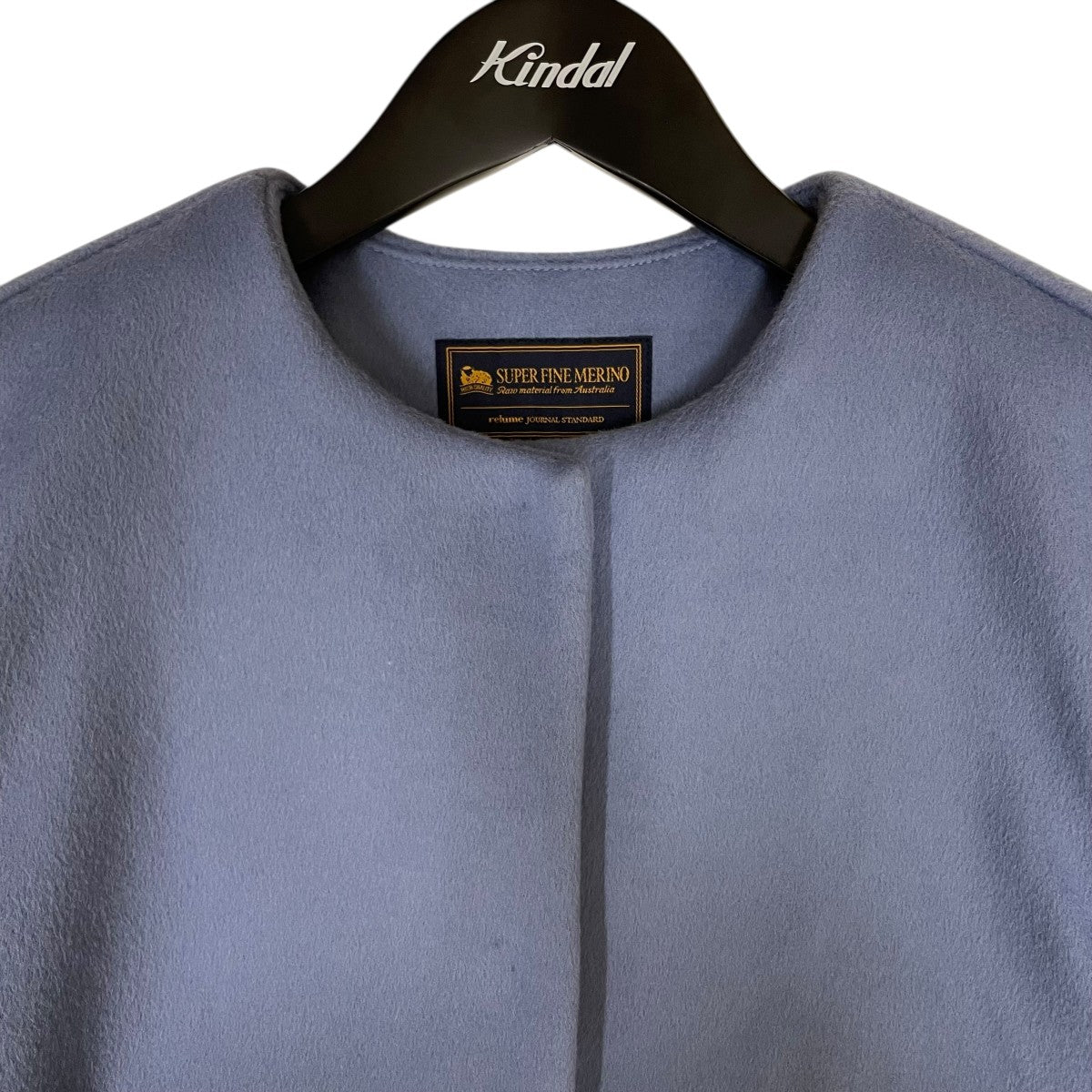 25AWスーパーファインビーバークルーネックコートノーカラーコート25020462704140