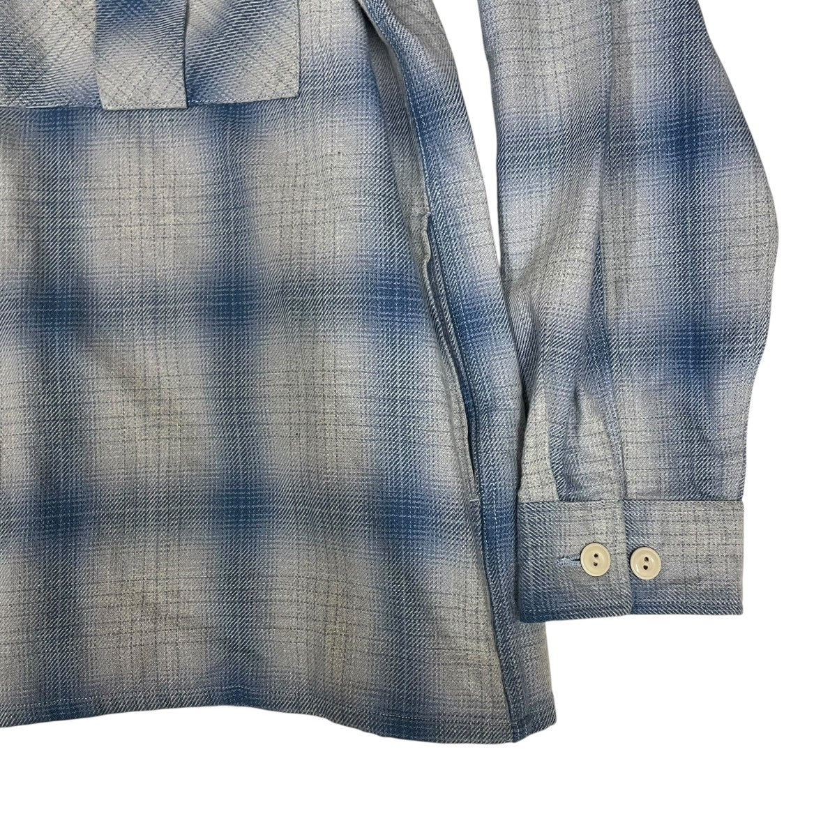 インディゴ チェック ミリタリー シャツ長袖シャツ25050470155030