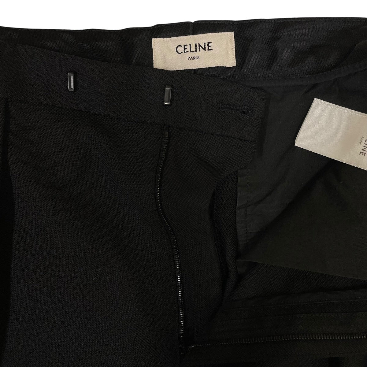 パンツ CELINE 00s Wool Long Slacks Pants CELINE（セリーヌ） ウールパンツ PANTALON MODS ブラック メンズ