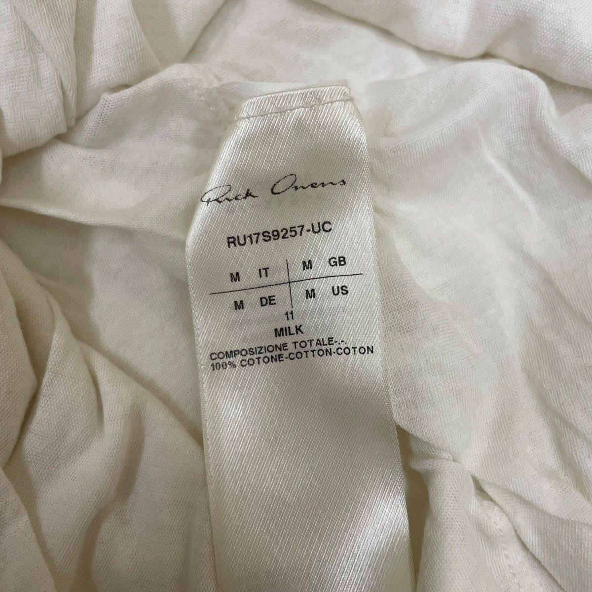 RICK OWENS ダブルレイヤード 長袖カットソーRU17S9257-UC 古着・中古-5枚目のアイテム画像