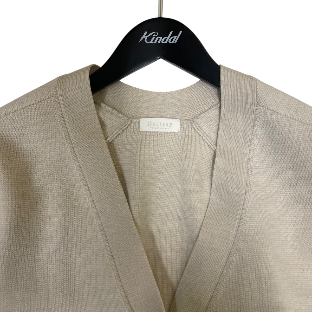 未使用級✨ボールジィ ウールポリエステルミラノリブ ファーポケットカーディガン BALLSEY（ボールジィ）の「ウールポリエステルミラノリブ ファー