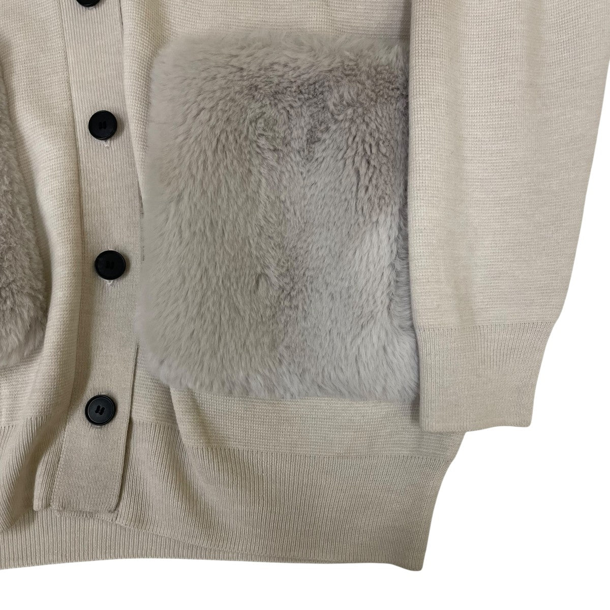 BALLSEY(ボールジー) ウールポリエステルミラノリブ ファーポケット