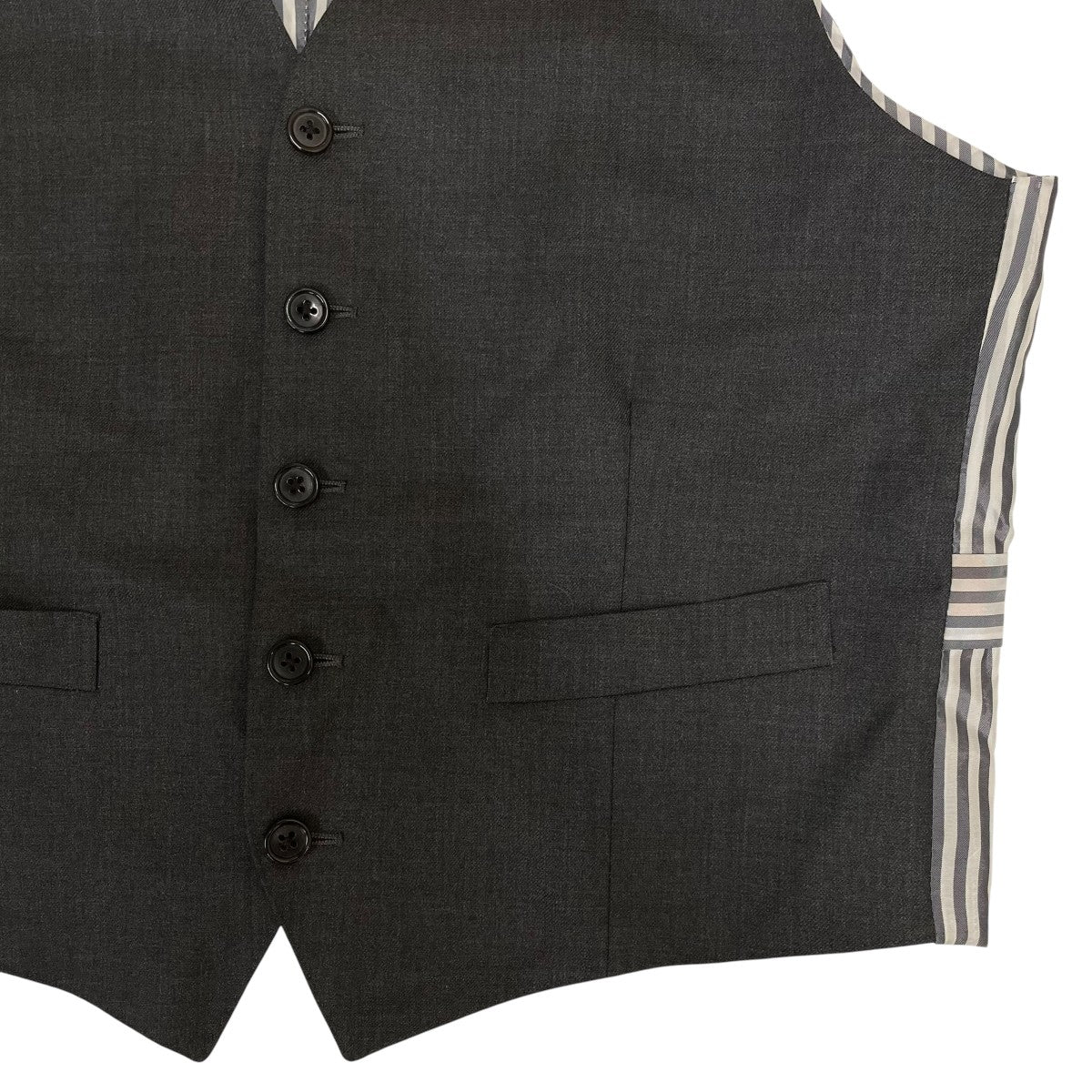 Thom Browne ストライプ柄 切替 スーツベスト ジレ ベスト 古着・中古-4枚目のアイテム画像