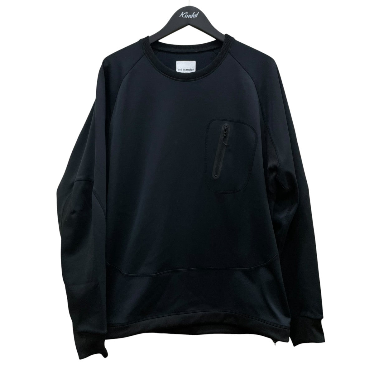 and wander hybrid warm pocket LS Tハイブリッドウォームポケット 長袖スウェット トレーナー ロングスリーブTシャツAW83-JT726 古着・中古-1枚目のアイテム画像