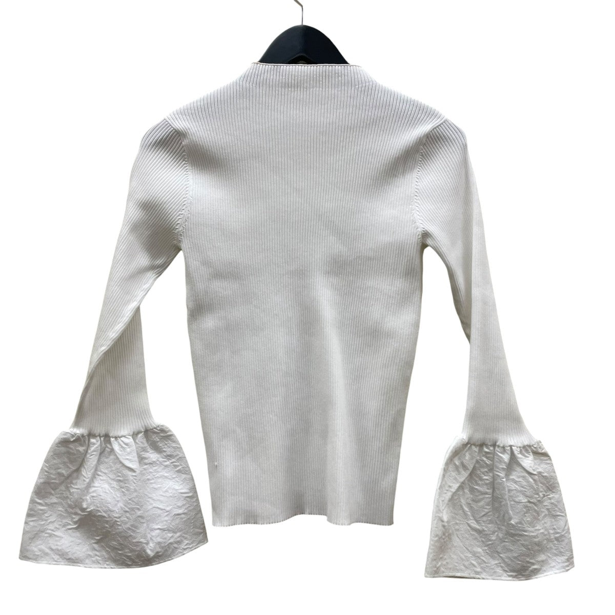 UNITED ARROWS 23AWジャカードコンビ フレアスリーブ ニット 長袖ニットロングスリーブカットソー1513 183 4706 古着・中古-2枚目のアイテム画像