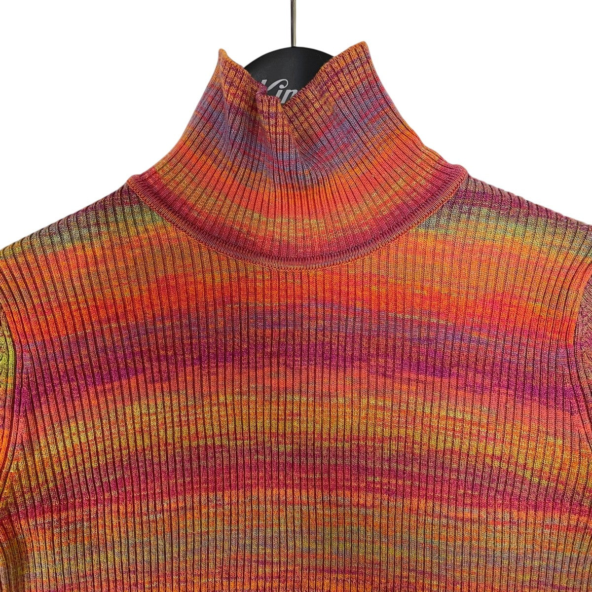 mame kurogouchi 22FW／Ombre Stripe Knitted TopハイネックニットMM22FW-KN055 古着・中古-3枚目のアイテム画像