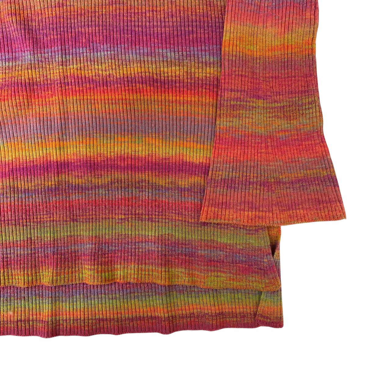 mame kurogouchi 22FW／Ombre Stripe Knitted TopハイネックニットMM22FW-KN055 古着・中古-4枚目のアイテム画像