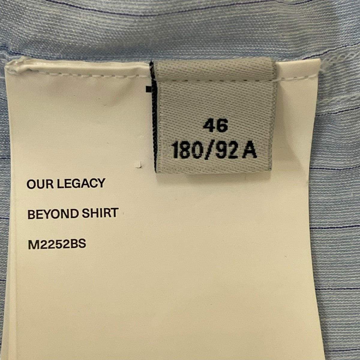 OUR LEGACY BEYOND SHIRT長袖シャツM2252BS 古着・中古-5枚目のアイテム画像