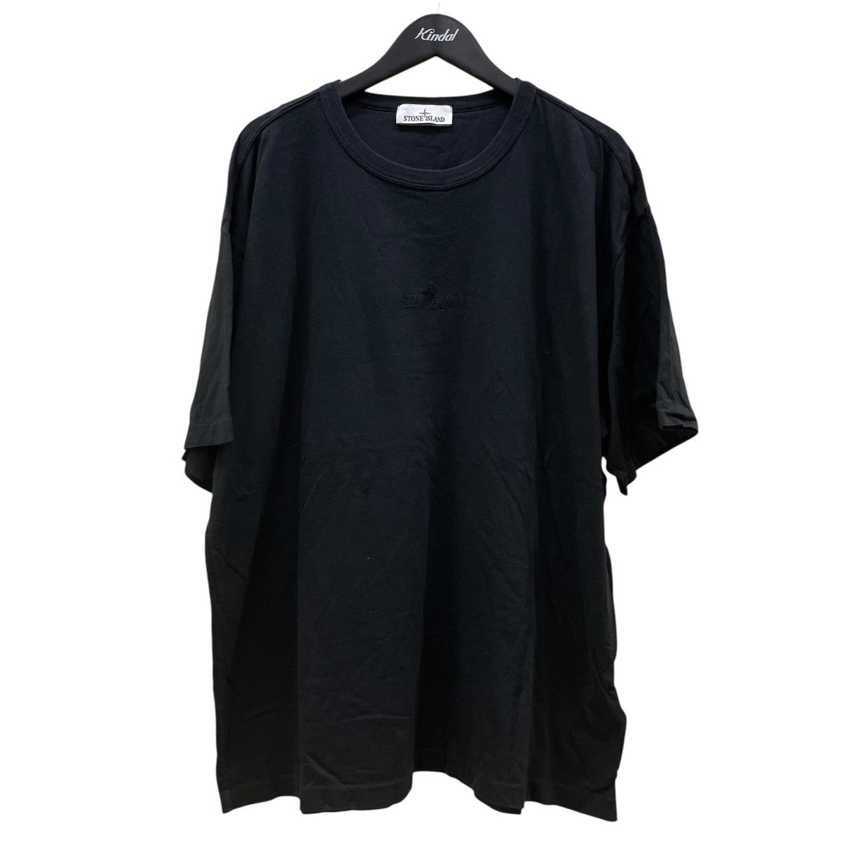 24SSガーメントダイ 刺繍ロゴ オーバーサイズ 半袖Tシャツ コットンTシャツ801520457