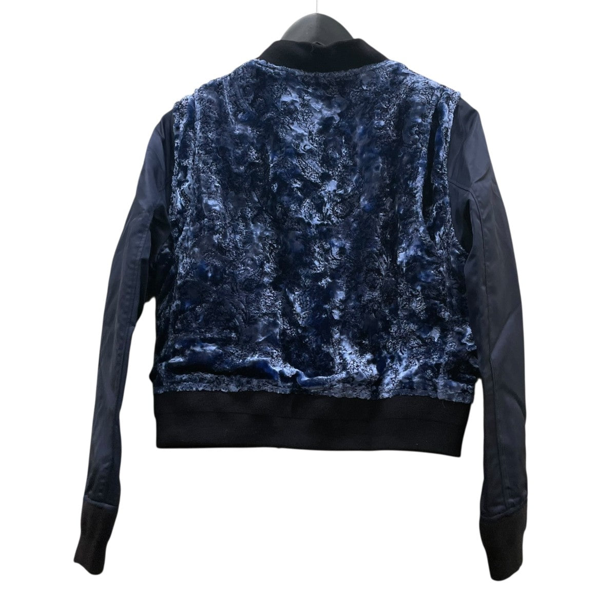 Velor flock print jacket ベロア リバーシブル短丈ブルゾンYSY-16FB01