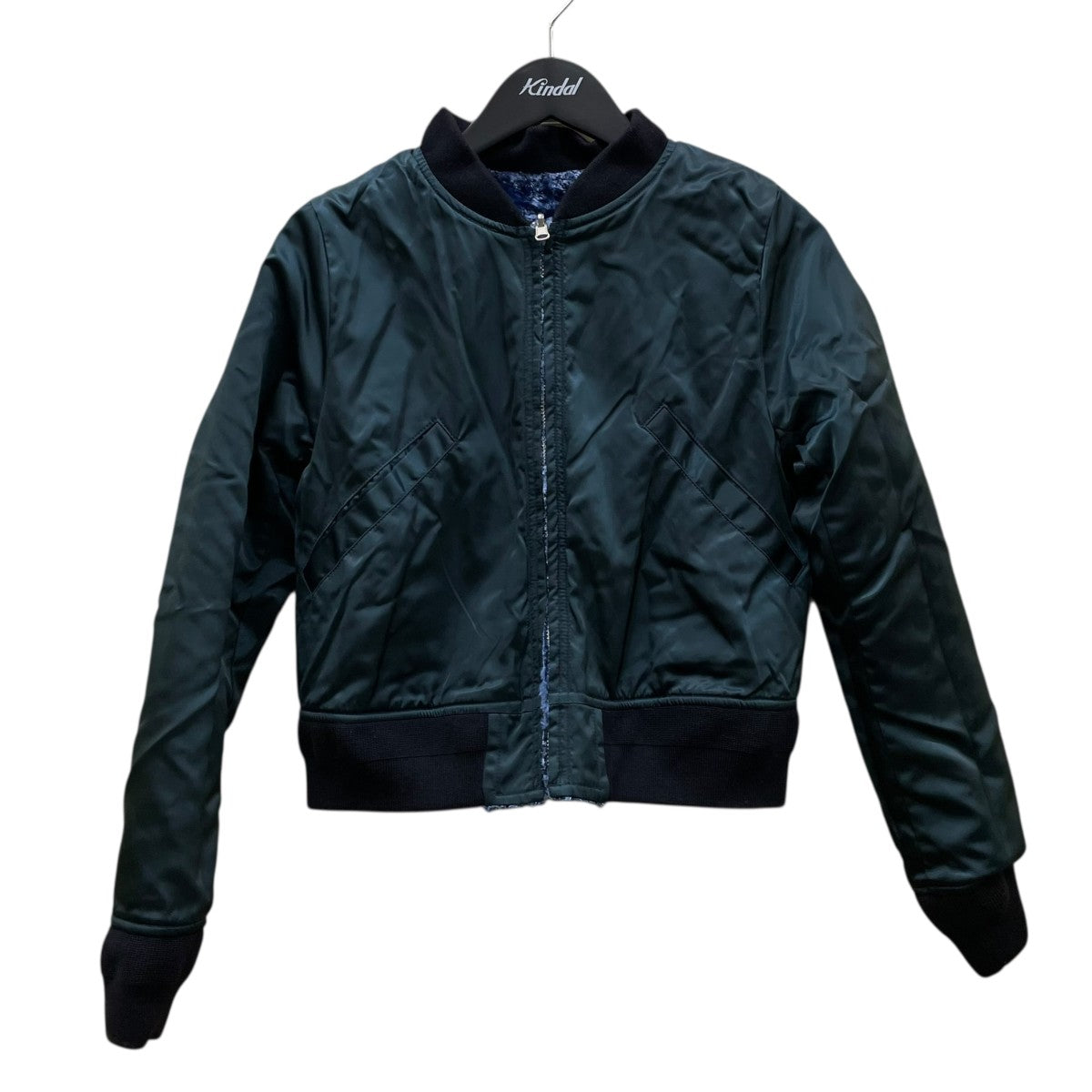 Velor flock print jacket ベロア リバーシブル短丈ブルゾンYSY-16FB01