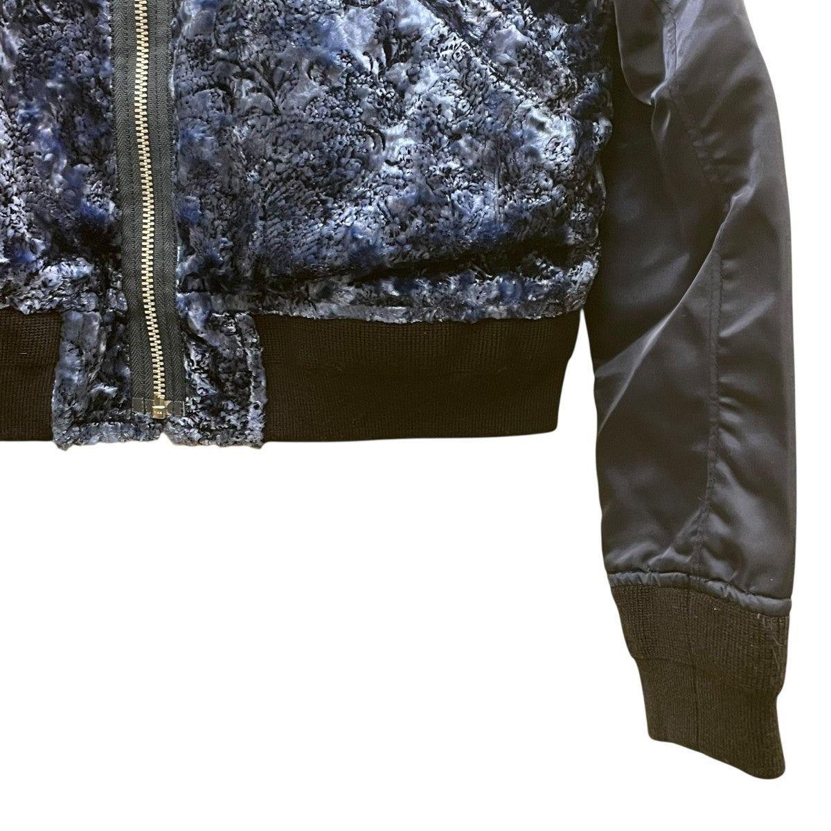 Velor flock print jacket ベロア リバーシブル短丈ブルゾンYSY-16FB01