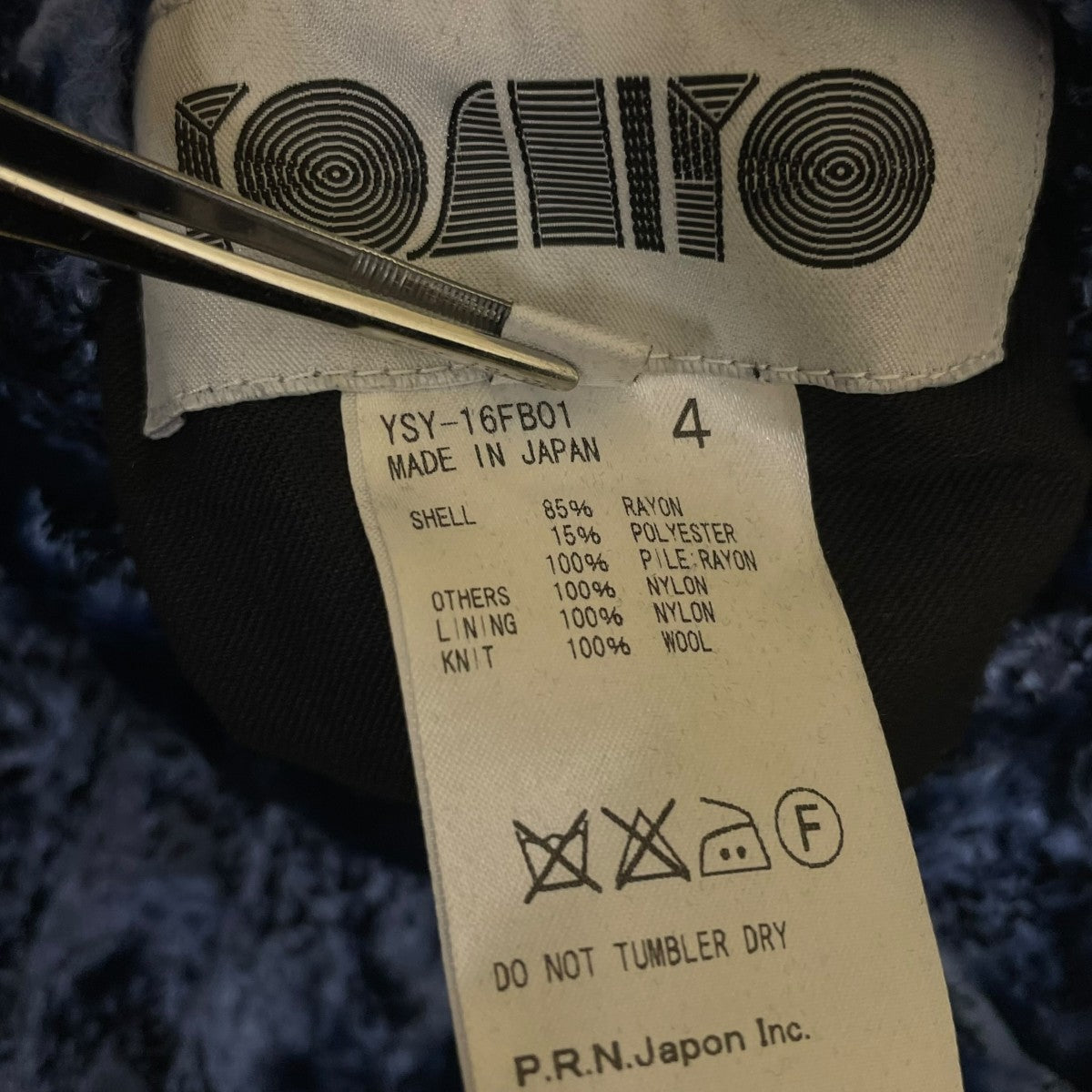 Velor flock print jacket ベロア リバーシブル短丈ブルゾンYSY-16FB01