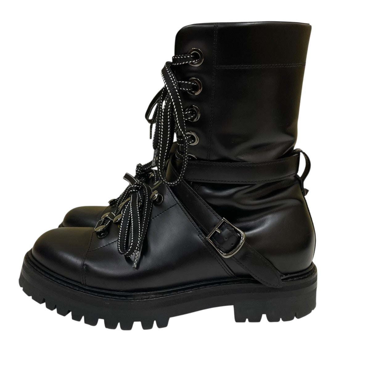 VALENTINO(ヴァレンチノ) レースアップブーツ ブラック サイズ 37