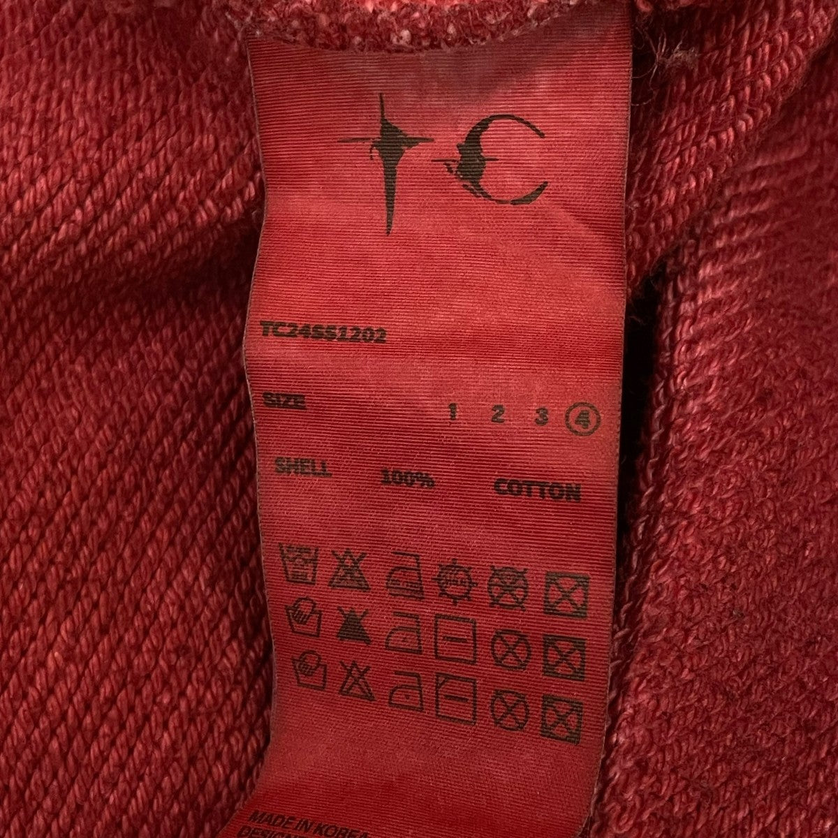 THUG CLUB Peace Stud Hoodieスタッズ付きプルオーバー フーディーTC24SS1202 古着・中古-5枚目のアイテム画像