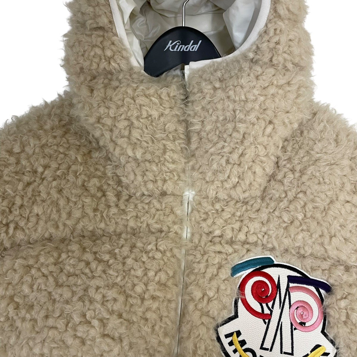 22-23AW ROUSAY ロゴワッペン・フード付 ボア切替 ダウンジャケットH20921A00042 M2009