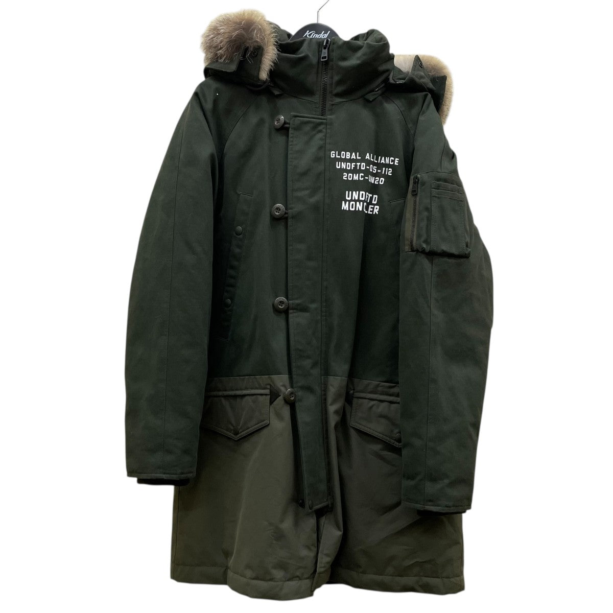 MONCLER×UNDEFEATED UNDEFEATED FENDORF アンディフィーテッド ミリタリー ダウンコートF20921C50912 54APQ 古着・中古-1枚目のアイテム画像