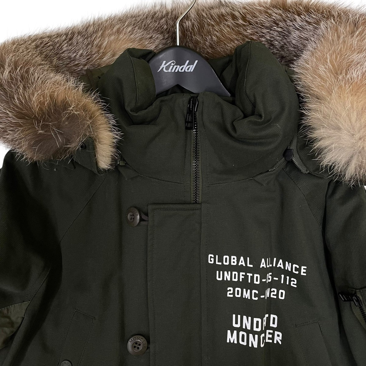 MONCLER×UNDEFEATED UNDEFEATED FENDORF アンディフィーテッド ミリタリー ダウンコートF20921C50912 54APQ 古着・中古-3枚目のアイテム画像