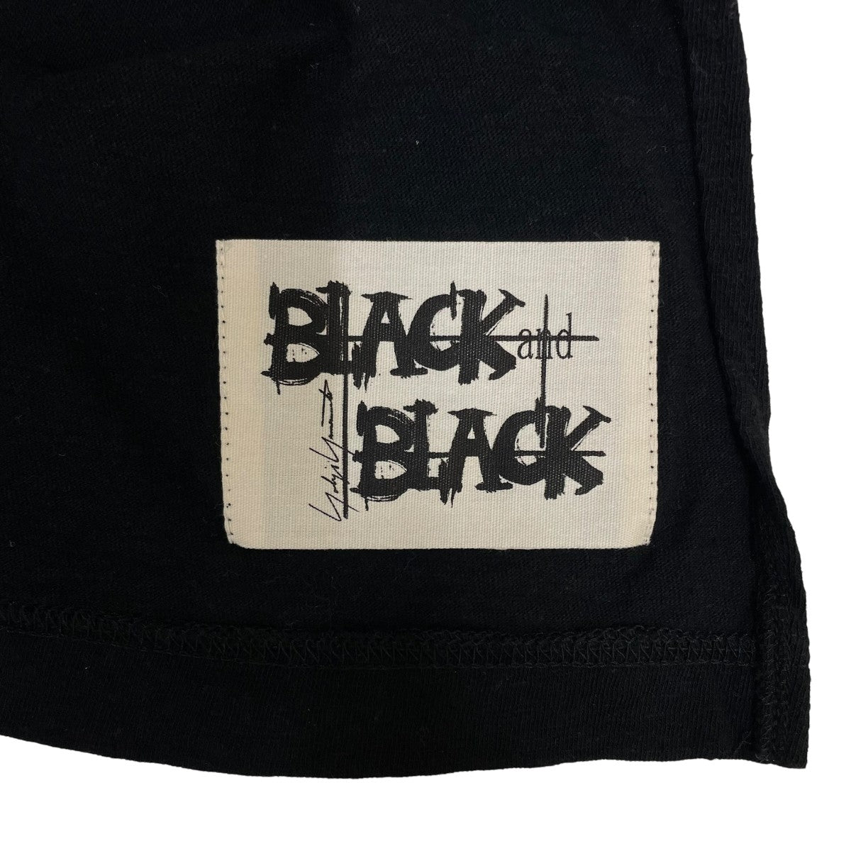 YOHJI YAMAMOTO BLACK and BLACKオーバーサイズ 半袖Tシャツ コットンTシャツND T77 072 古着・中古-5枚目のアイテム画像
