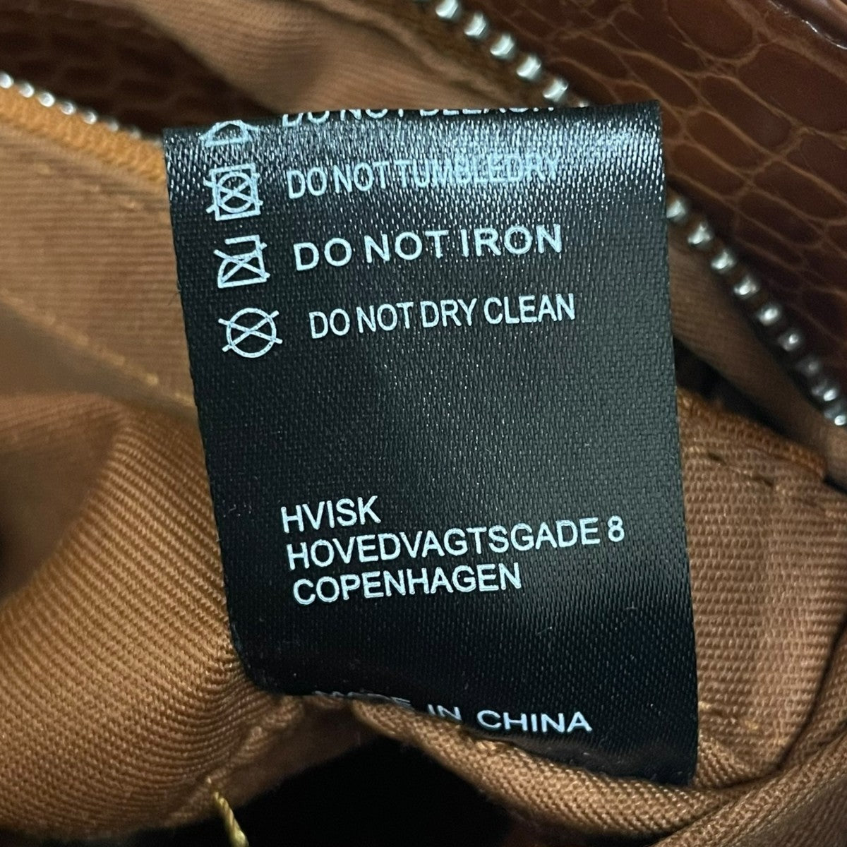 HVISK 合皮 クロコダイルレザー風 ハンドバッグ 古着・中古-7枚目のアイテム画像