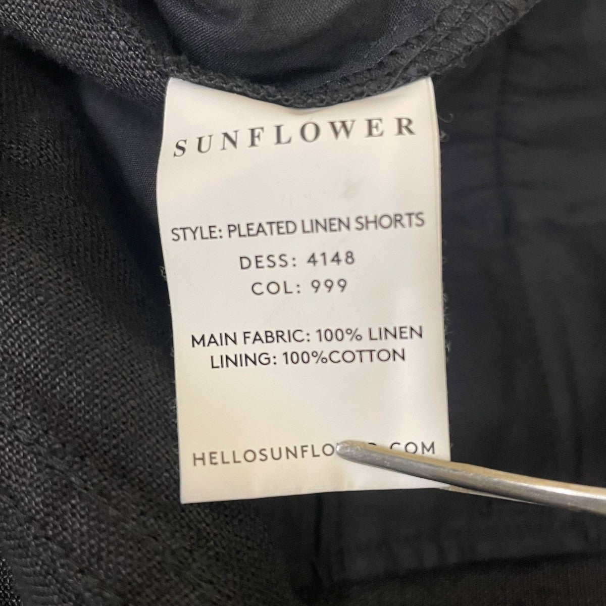 SUNFLOWER PLEATED LINEN SHORTSハーフパンツ4148 古着・中古-6枚目のアイテム画像