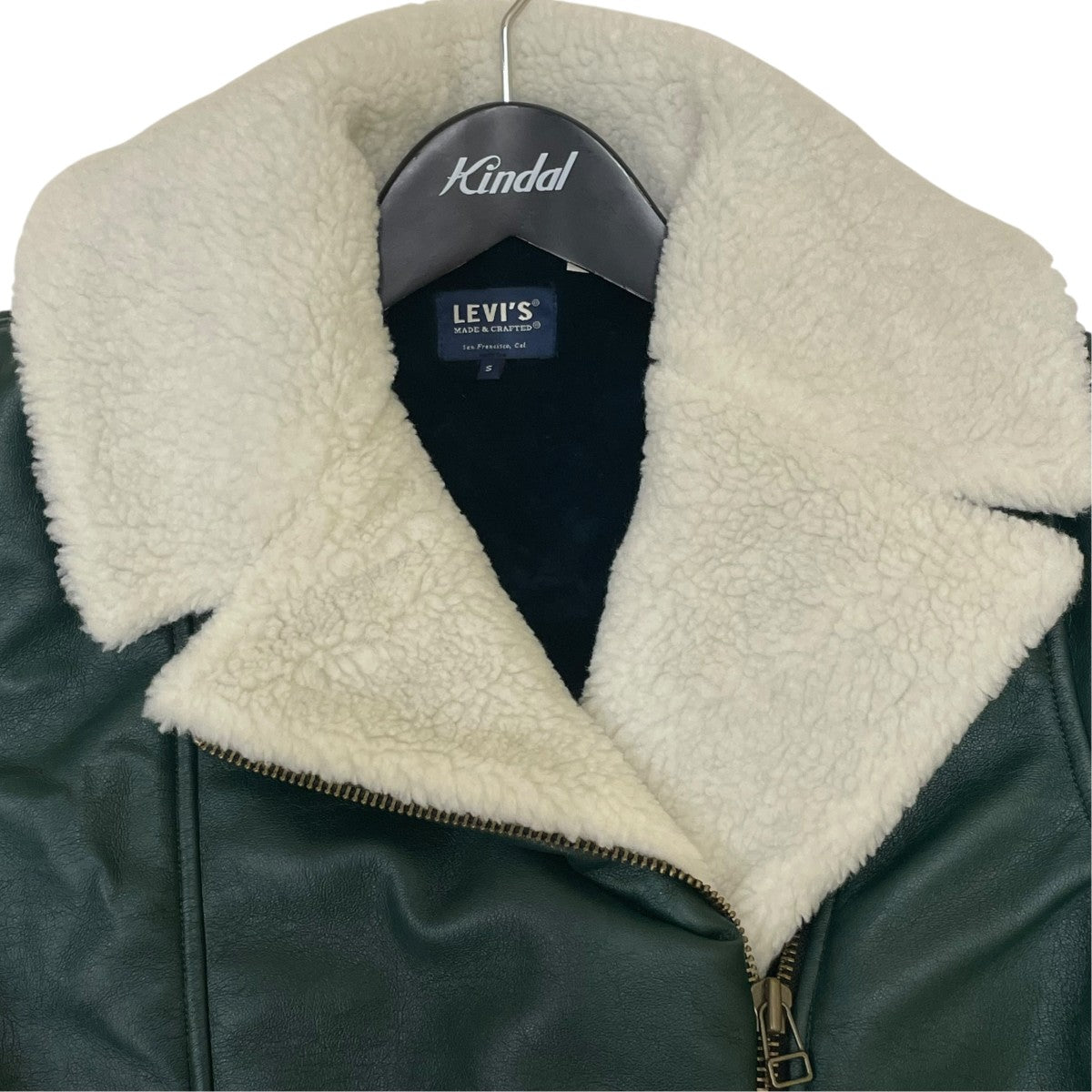 LEVI’S MADE＆CRAFTED SHERPA CROP MOTOボアフェイクレザージャケットA0337-0000 古着・中古-3枚目のアイテム画像