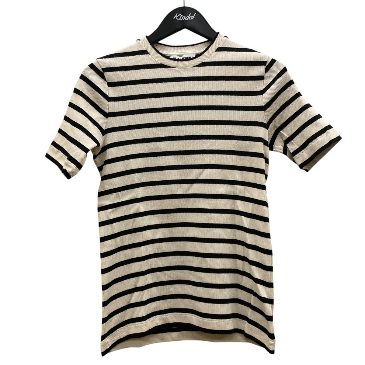 JIL SANDER+ バックロゴ ワッペン ボーダーTシャツ コットンTシャツJ40GC0111 古着・中古-1枚目のアイテム画像