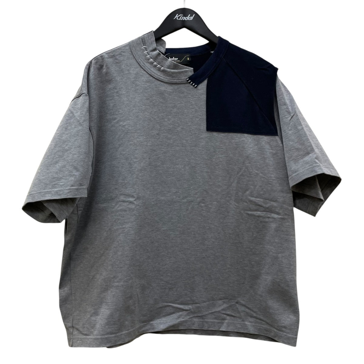 KOLOR 21SS切替 再構築 半袖Tシャツ コットンTシャツ21SCM T04203 古着・中古-1枚目のアイテム画像
