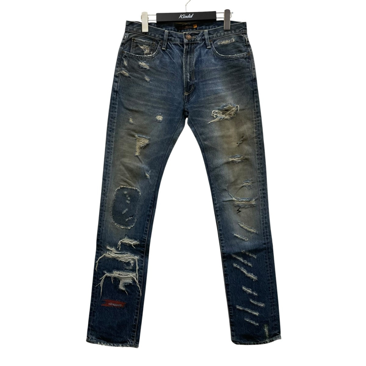 UNDERCOVERISM 05SSBut Beautiful 期パッチワークデザイン ダメージ加工 デニムパンツ5S226-P3 古着・中古-1枚目のアイテム画像