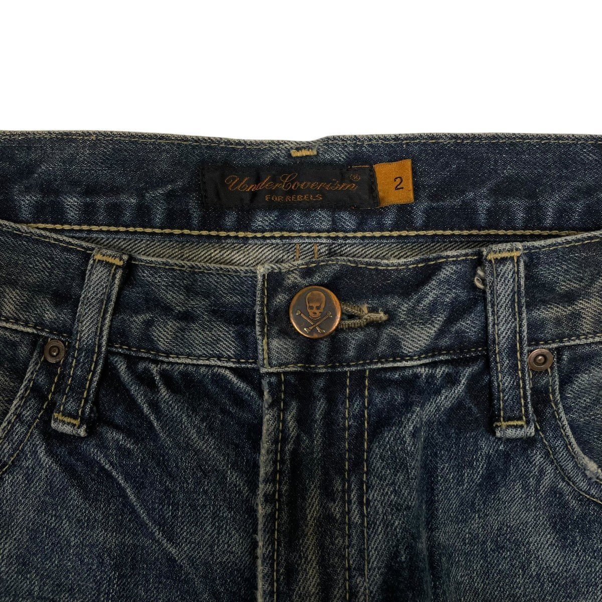 UNDERCOVERISM 05SSBut Beautiful 期パッチワークデザイン ダメージ加工 デニムパンツ5S226-P3 古着・中古-6枚目のアイテム画像