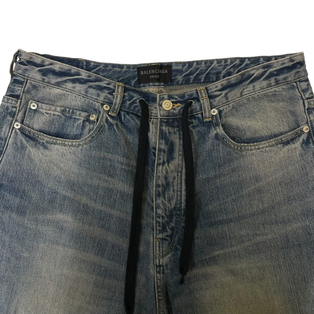 Drawstring Baggy Jeansデニムパンツ786643