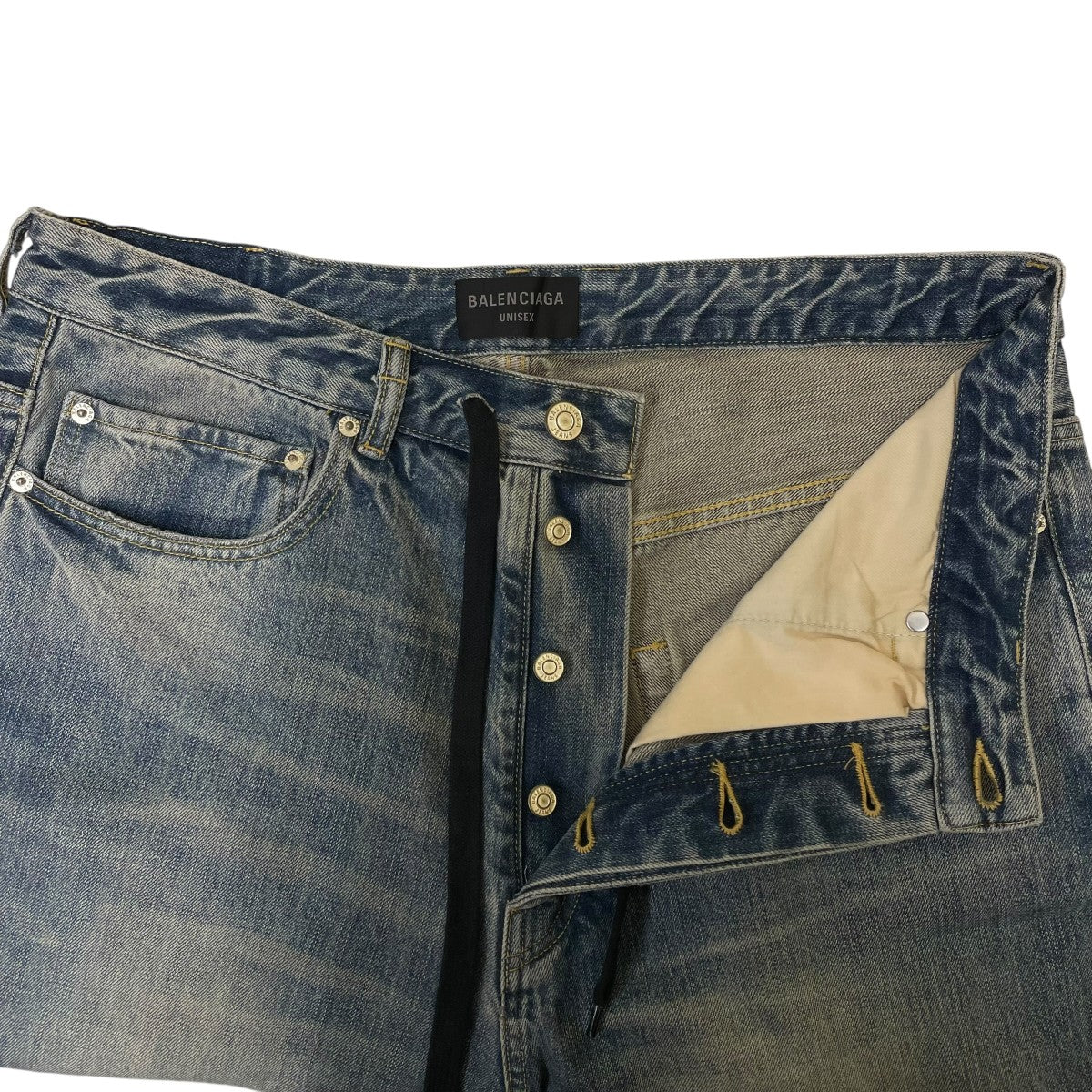 BALENCIAGA(バレンシアガ) Drawstring Baggy Jeansデニムパンツ786643