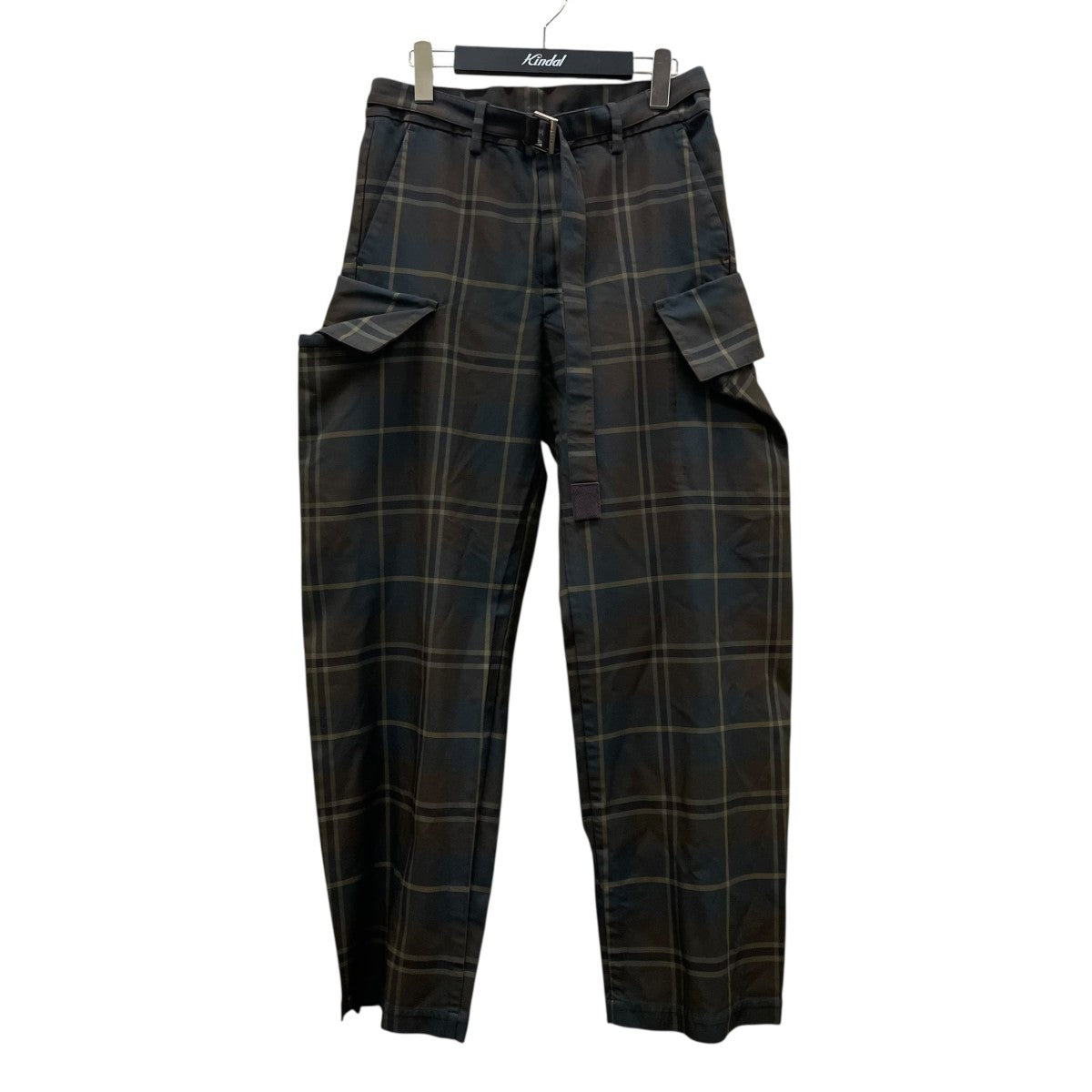 sacai 25AWPlaid Pantsベルテッドカーゴチェックパンツ カーゴパンツ25 03824M 古着・中古-1枚目のアイテム画像