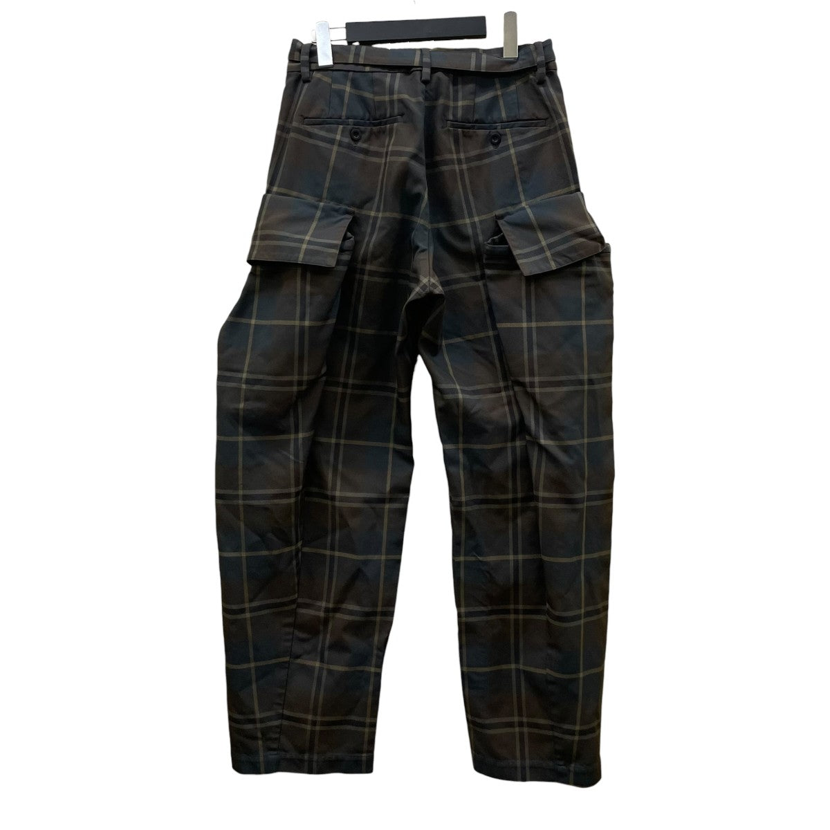 sacai 25AWPlaid Pantsベルテッドカーゴチェックパンツ カーゴパンツ25 03824M 古着・中古-2枚目のアイテム画像