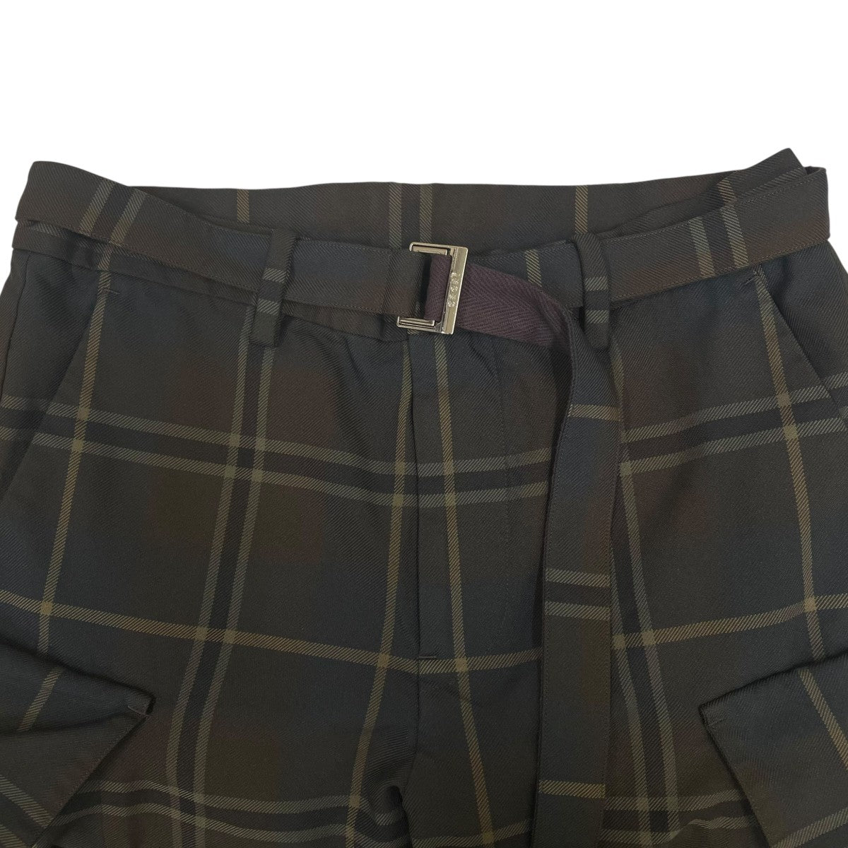 sacai 25AWPlaid Pantsベルテッドカーゴチェックパンツ カーゴパンツ25 03824M 古着・中古-3枚目のアイテム画像