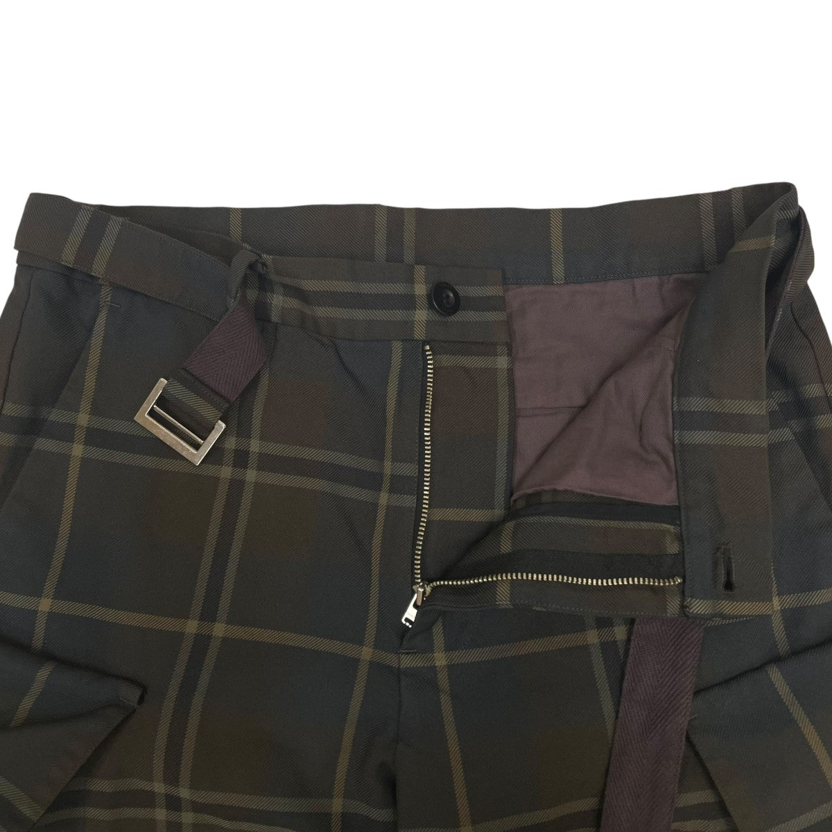 sacai 25AWPlaid Pantsベルテッドカーゴチェックパンツ カーゴパンツ25 03824M 古着・中古-4枚目のアイテム画像
