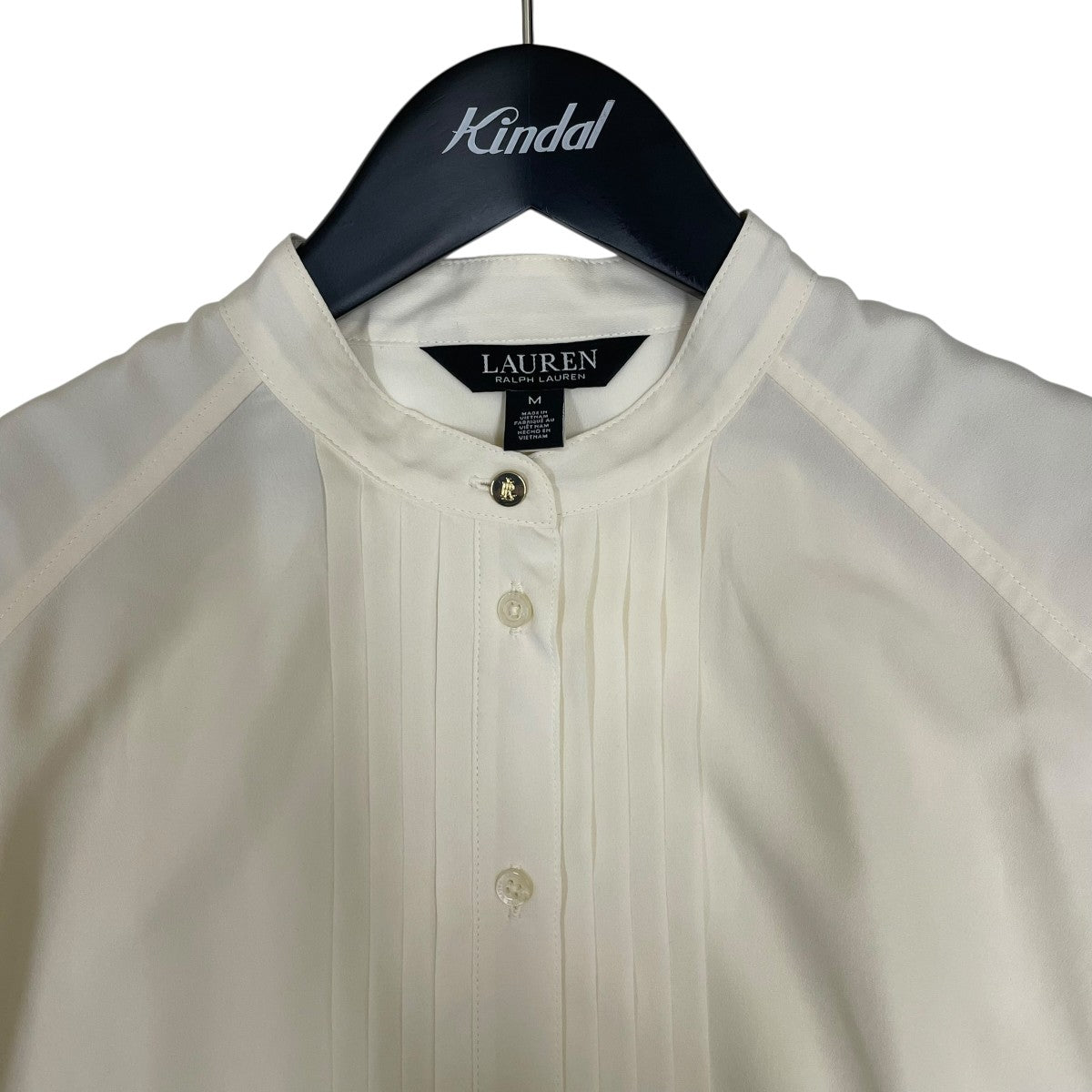 ピンタックド クレープデシンシャツバンドカラーシャツIT03945310963