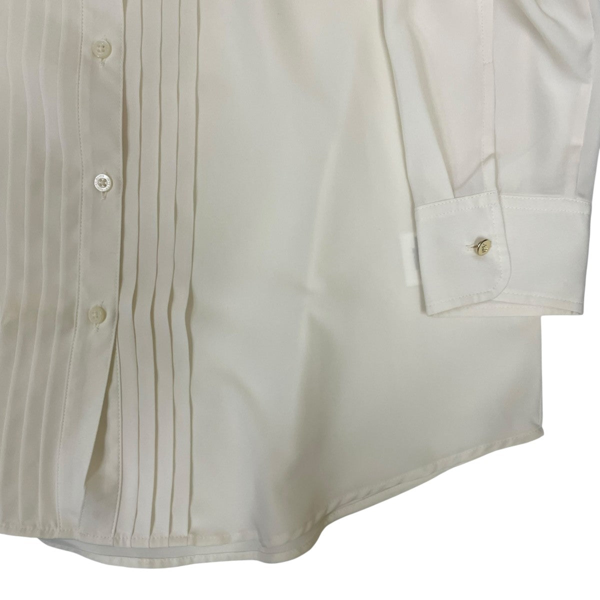 ピンタックド クレープデシンシャツバンドカラーシャツIT03945310963