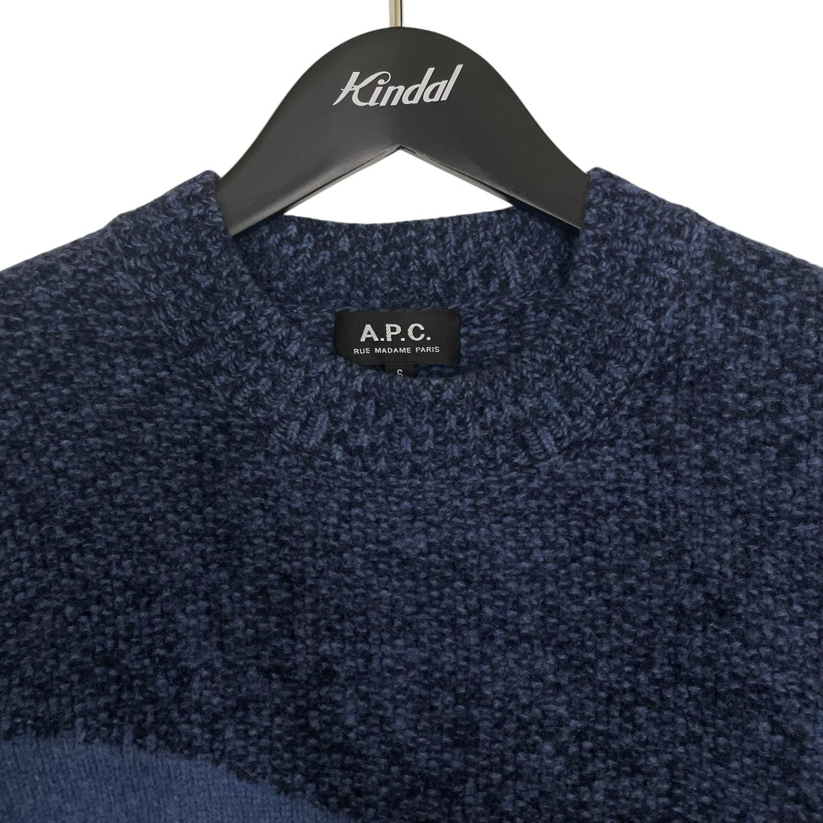 アーペーセー A.P.C. ウール メランジ ニット セーター ♪3 A．P．C．(アーペーセー) メランジウールクルーネックニット1110321
