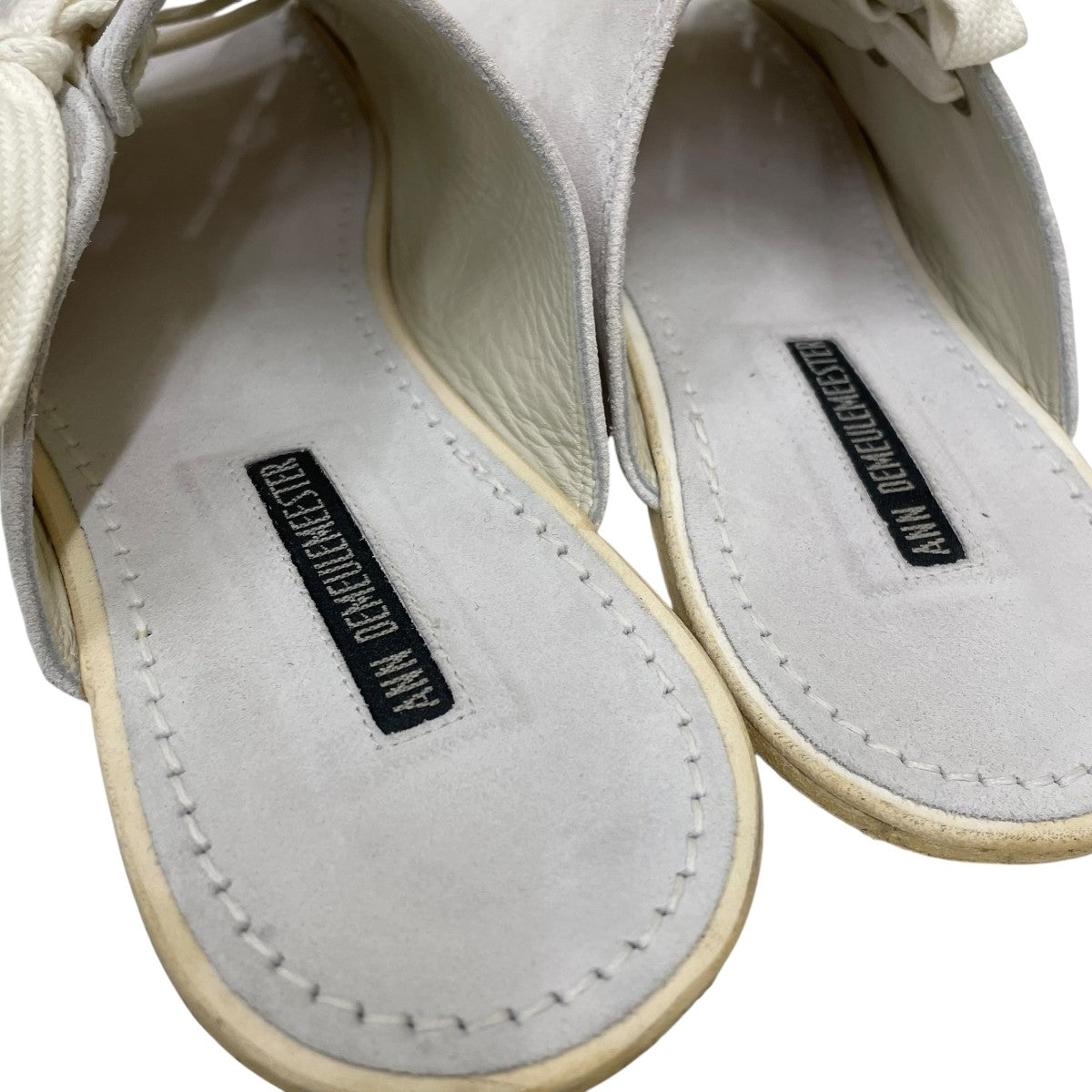 ANN DEMEULEMEESTER SCAMOSCIATO BIANCOサンダル081-4202-293-001 古着・中古-4枚目のアイテム画像