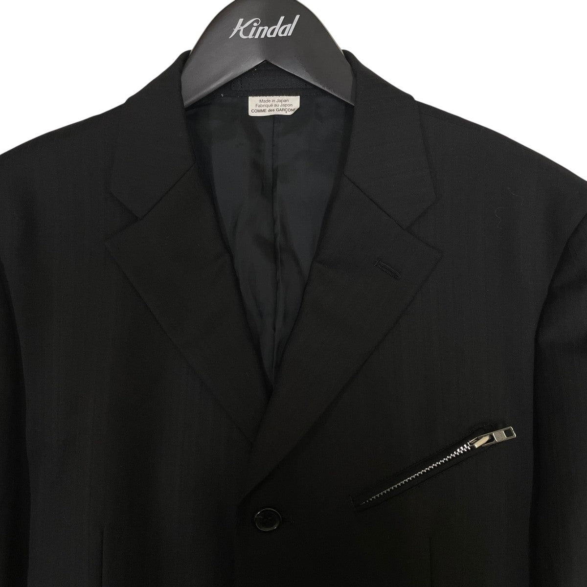 COMME des GARCONS HOMME DEUX AD2022 ジップ ポケット ストライプ ジャケットテーラードジャケットDK-J043 古着・中古-3枚目のアイテム画像